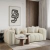 Alana - Tufted Sofa - Ivory / White - Image 9