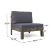 Oana - Contemporary 3 Piece Sofa Set With Water Resistant Cushions - Dark Gray - Image 8