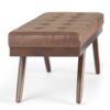 Pierce - Mid Century Ottoman Bench - Distressed Umber Brown - Image 8