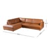 Glander - Sectional Right Sofa - Cognac - Image 11