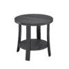 Anze - 3 Piece Coffee Table Set Contemporary Oval Wood Shelf - Charcoal - Image 10