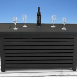 Casselton - Propane / Gas Outdoor Fire Pit Table With Lid - Black