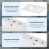 Bathroom Vanity Combo With Ceramic Sink, Luxurious Space-Saving Vanity, 2 Soft-Close Doors - Gold / White - Image 11