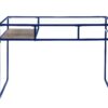 Yasin - Glass Top Writing Desk - Blue - Image 2
