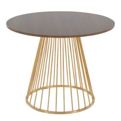 Canary Cosmo - Contemporary Dining Table - Gold / Walnut