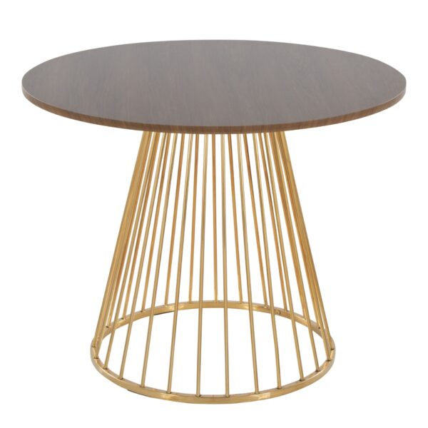 Canary Cosmo - Contemporary Dining Table - Gold / Walnut