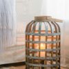 Decorative Lantern With Handle, Wooden Lantern For Indoor Outdoor, Home Garden- Silver - Image 5