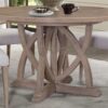 Round Dining Extendable Dining Table - Sand - Image 4