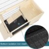 Wooden Rabbit Hutch Indoor Bunny House For Small Animals With Plastic Tray - Natural - Image 7
