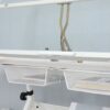 Adjustable Tempered Glass Drafting Printing Table With Chair - White - Image 8