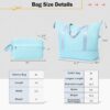 2 Piece Luggage Set With Bags Expanable Spinner Wheels ABS Lightweight Suitcase With Tsa Lock 20" / 28" - Light Blue - Image 12