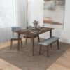 Carlos-Upholstered Bench - Gray - Image 9