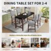 Counter Height Bar Table, Faux Marble Dining Table For Kitchen, Living Room, Or Balcony - Black - Image 7