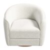 Elise - Mid-Century Modern Swivel Chair - White - Image 2