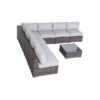 6 Person Seating Set With Cushions - Brown / Gray - Image 3