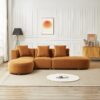 Orby - Sectional Sofa Left Facing - Cognac - Image 2
