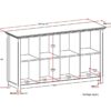 Amherst - 8 Cube Storage Sofa Table - Distressed Gray - Image 6