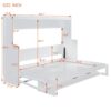Full Size Murphy Bed With Hydraulic Lift & Desk Design - White - Image 18