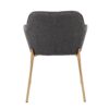 Daniella - Contemporary Dining Chair (Set of 2) - Gold / Charcoal - Image 5