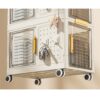 4 Tier Rolling Storage Bookcase With Wheels And Large Capacity Storage Bins - Cream - Image 6