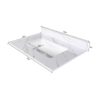 Carrara Marble Design Elegant Bathroom Vanity Top With Undermount Sink - White - Image 3
