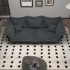 Modern Comfy Upholstered Sofa Cloud Couch, Deep Seat Couches With Multiple Large Soft Pillows, Convertible Deep Seat Chaise Langue For Living Room - Gray - Image 9