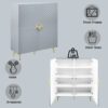 Gaines - High Gloss Accent Cabinet - Gray - Image 8