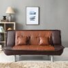 Lionel - Upholstered Sofa Bed - Burgundy - Image 4