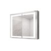 36" X 30" Medicine Cabinet With LED Vanity Mirror, Anti-Fog, Recessed Or Surface Mount, Waterproof, Dimmable, Aluminum 3000K~6000K Lighted Double Door Bathroom Cabinet With Touch Switch - Silver - Image 10
