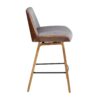 Corazza - Mid-Century Modern Counter Stool - Walnut / Light Gray - Image 2
