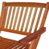Foldable Patio Dining Set With 4 Folding Chairs For Indoor And Outdoor Use - Teak - Image 8