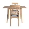 3 Piece Kitchen Dining Set With Drop Leaf Dining Table And 2 Dining Upholstered Chairs, Dining Room Set For Small Places - Natural - Image 10