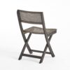 Bistro Foldable Chair With Wicker Backrest (Set of 2) - Gray / Brown - Image 7