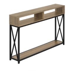 Accent Table, Console, Entryway, Narrow, Sofa, Living Room, Bedroom, Contemporary, Modern - Taupe