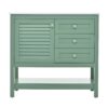 Bathroom Vanity With Undermount Sink, Free Standing Vanity Set With 2 Drawers & Soft Closing Doors, Bathroom Storage Cabinet With Feet - Green - Image 9