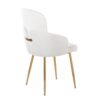 Dahlia - Contemporary Dining Chair (Set of 2) - Cream / Gold - Image 4