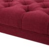 Hilton - Ottoman Bench With Button Tufting And Half - Circle Legs - Red - Image 10