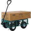 Steel Garden Cart With Mesh Removable Sides 3 Cu Ft 550 Lb Capacity Steel - Green - Image 4
