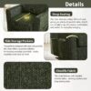 360° Swivel Chair Accent Barrel Armchair With Side Pockets, Chenille Upholstery, Compact Size - Green - Image 9