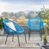 Modern Nusa Chair Outdoor Seating Woven Rope - Blue - Image 5