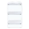 Simple Elegant Bedside Table With Storage Function And Tempered Glass - White - Image 14