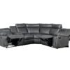 Home Theater Seating Manual Recliner With Cup Holder, Hide - Away Storage Reclining Sofa For Living Room, Home Theater - Gray - Image 9