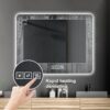 28" Bathroom Mirror With LED Lights Front And Backlit, Anti-Fog Lighted Vanity Mirrors For Wall Mounted And 5 Level Dimmable, Horizontal / Vertical - Clear - Image 7
