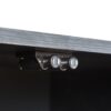 Modern Wavy TV Stand Rounded Sideboard With Storage Cabinet - Black - Image 11