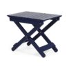 Outdoor Folding Wooden Side Table - Navy Blue - Image 6
