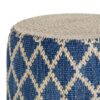 Edgeley - Round Pouf - Classic Blue / Natural - Image 4