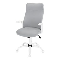 Office Chair, Adjustable Height, Swivel, Ergonomic, Armrests, Contemporary And Modern - White