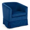 27.36" Wide Swivel Chair - Blue - Image 6