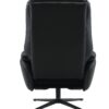 Labotina - Top Grain Leather Accent Chair With Swivel & Ottoman - Black - Image 5