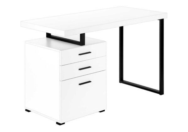Computer Desk For Home Office, Laptop, Left Right Set - Up, Storage Drawers - White